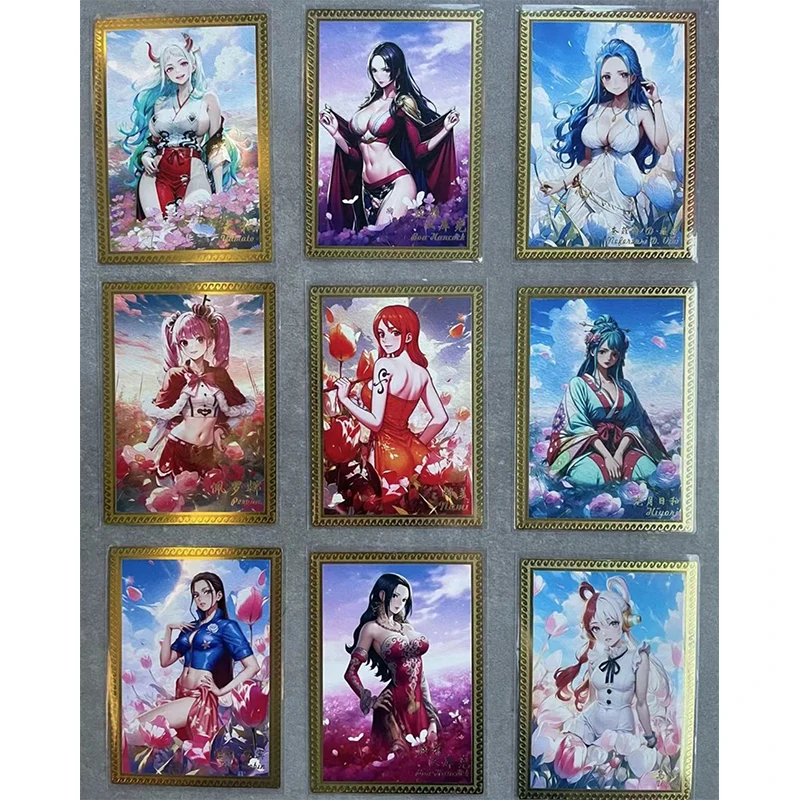 

Anime One Piece Nami Hancock Vivi Perona Yamato Kozuki Hiyori Robin Metal Cards Collectible Card Toy Christmas Birthday Gift