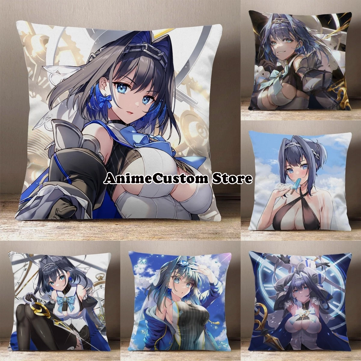 Game Ouro Kronii Hololive VTuber Cosplay Cartoon Printing Square Throw Pillow Siesta Dakimakura Dakimakura Back Cushion Gifts