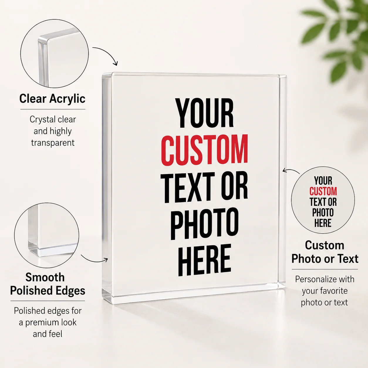 1PC Custom Acrylic Photo Block - đánh giá và giá Photo Acrylic Block