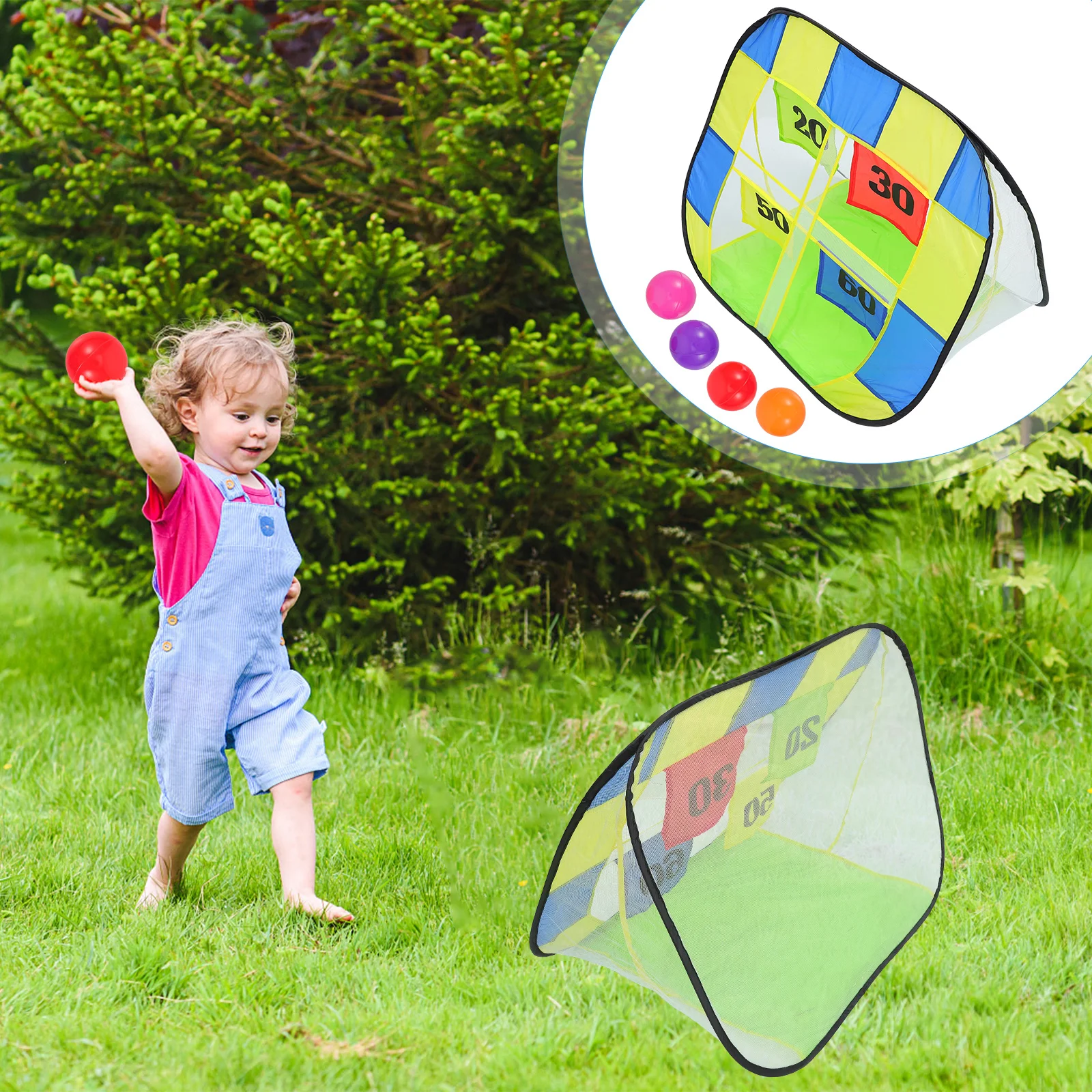 1 Satz Fußball-Schießzelt mit 4 Bällen, faltbares Fußball-Spielzelt für Kinder, tragbare Kinder im Freien für Camping, Strand, Hof