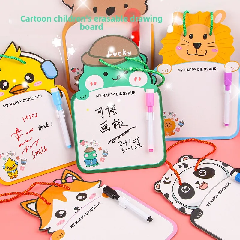 Детская милая стираемая доска, креативная настольная доска для сообщений, маленькая доска для рисования с героями мультфильмов для студентов, несколько