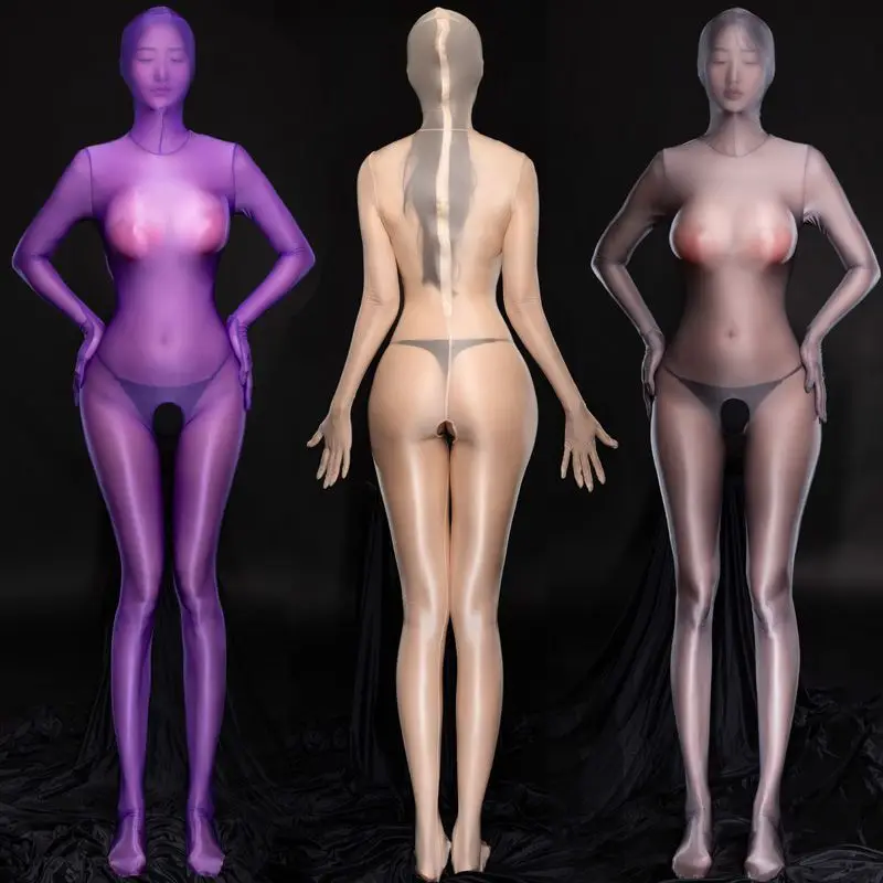 

Sexy Shiny Full Body Zentai Bodysuit for Women SM Gay Tight Catsuits Erotic Lingerie Sex Porn Role Play Costumes Bodystocking