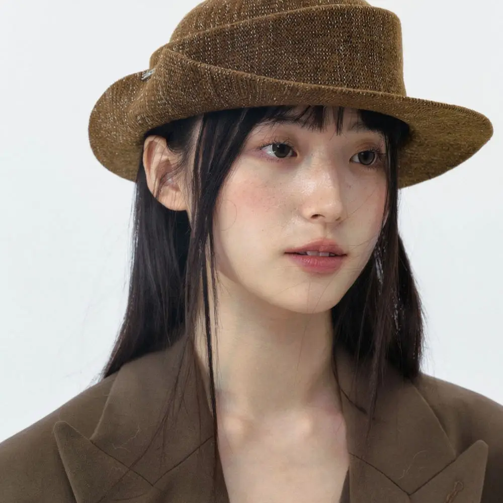 Elegant Coffee Equestrian Fedora Hat Women Vintage Style Autumn Spring Casual Fashion Trendy Sun Protection Cap