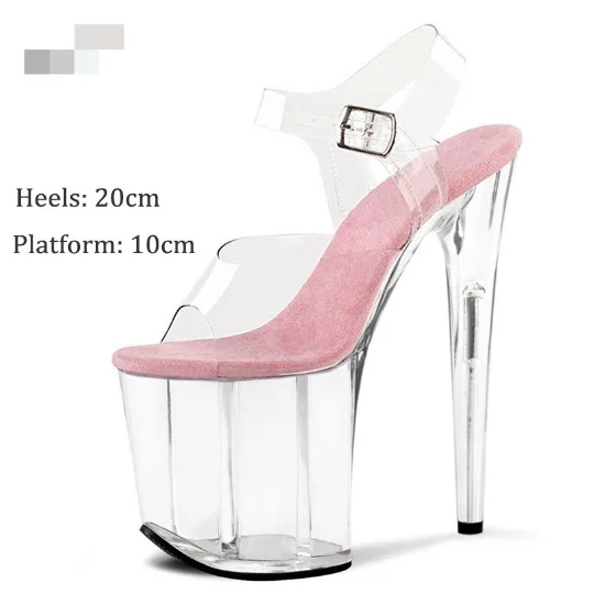 

Superior Quality Shoes Woman 20CM Summer Thin Heels Pumps Waterproof 10cm Fashion Show Comfortable Sandales Femmes 35-46