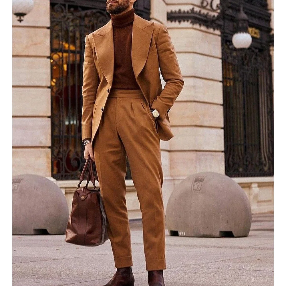 

Mens Suit Two Piece Set Single Breasted Notch Lapel Comfortable Slim Fit Casual Fashion Wedding Party Blazer and Trousers for Me