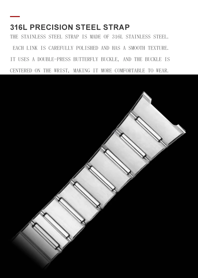 NAMKIN brand steel watchband business waterproof mechanical watches for man fashion automatic movement luxury gift for men watch