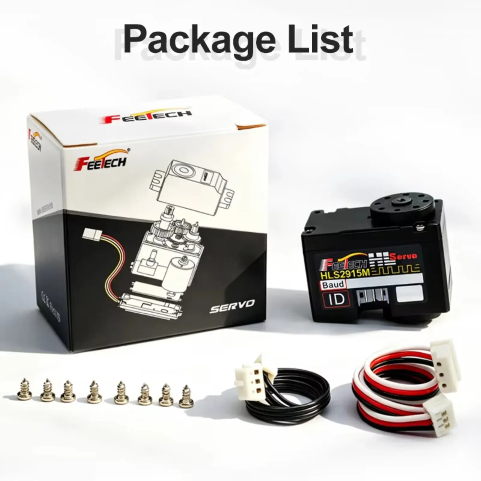 Feetech (9KG.CM / 14KG.CM) HL-2915 12V Dual Axis TTL Bus Servo Constant Torque Coreless Motor Metal Gear for Robotics 360 Degree