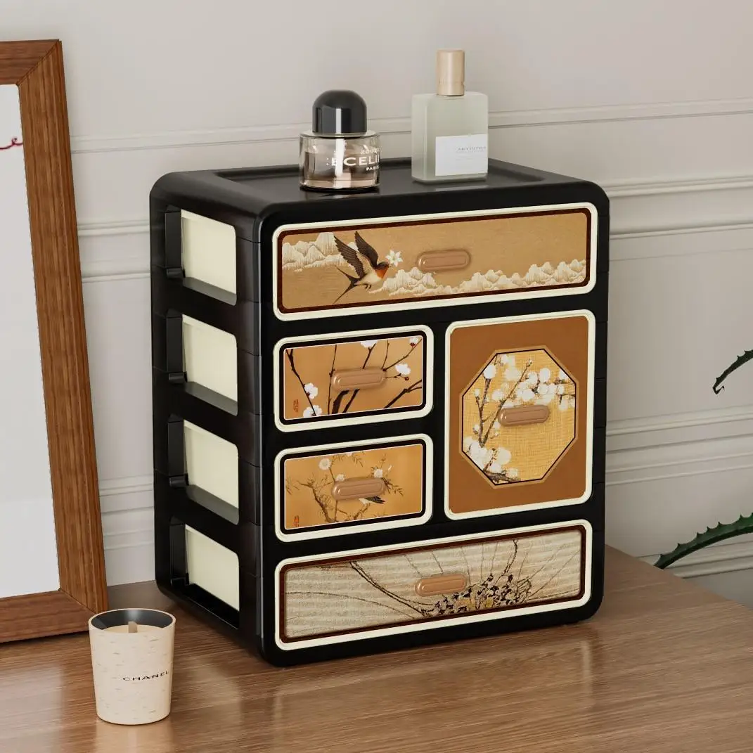 Desktop Drawer Style Cosmetic And Skin Care Product Storage Box Dustproof Organizer Home Use Makeup Desk Accessory