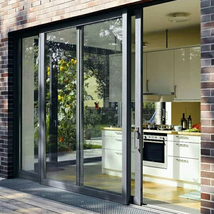 

Modern Aluminum Frame Sliding Door with Tempered Glass for Balcony and Patio Use Hurricane Resistant Waterproof Sliding Door