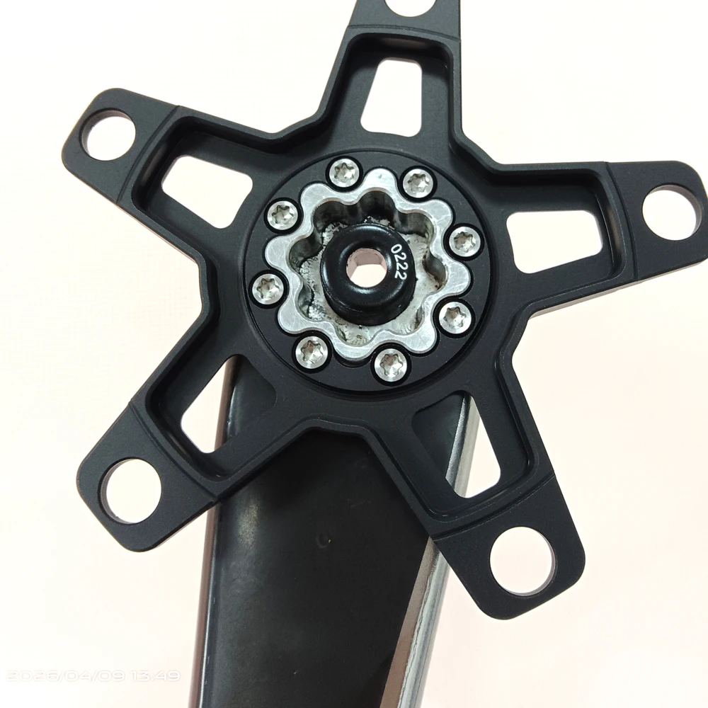 AEROWERK Leese Road Faltfahrrad-Kettenblattadapter BCD110 / BCD130 5 Schrauben 8 Löcher Spider für 8 Schrauben / 8 Nägel Kurbel Rot – Detail 6