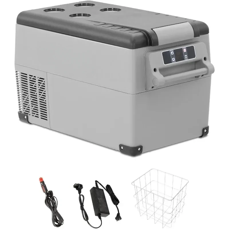 Portable Car Refrigerator 12 Volt Car Fridge Freezer 32 Quart Fast Cooling Car Cooler for Outdoor Camping RV Truck