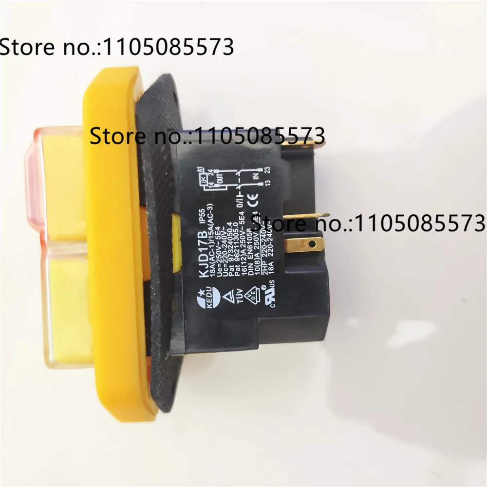 KJD17B waterproof button switch 220V-240V 16A 4-pin/5-pin