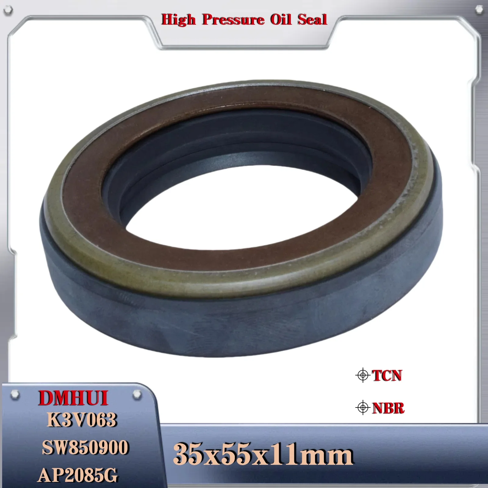 35x55x11mm AP2085G For Kawasaki K3V063 Hydraulic Motor Pump Oil Seal Tractor Oil Seal 35×55×11 Motor Rotary Shaft Seal