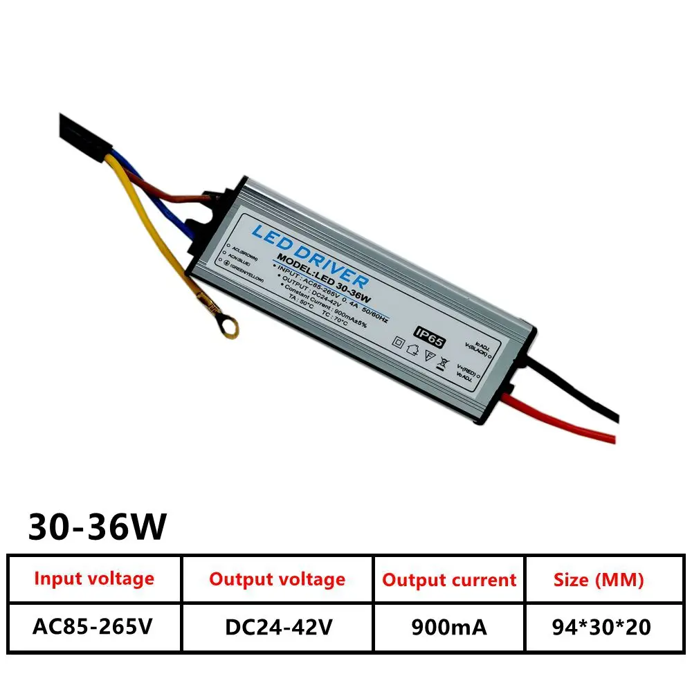 Alimentation pour budgétaire LED, 20W 30W 40W 50W, 110V 220V, étanche IP65