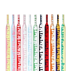 Fashion Rainbow Ice Cream Shoelace Flat Shoe Laces Cream Macaron Shoelaces for Sneakers 120/140/160cm Shoes Strings Accesories
