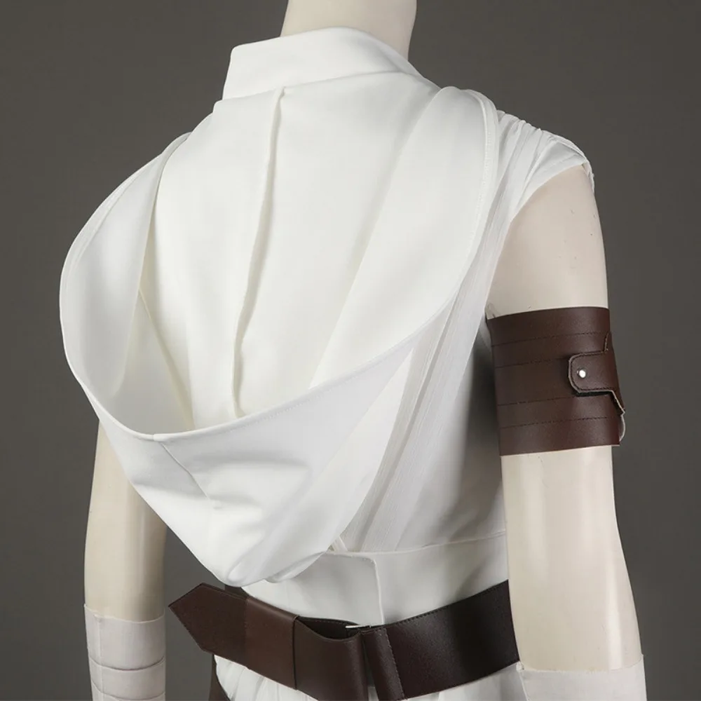 Filmstar Jedi Krieger Rey Cosplay Kostüm Frauen Tops Hosen Gürtel Zubehör Komplett set Jedi Krieger Rollenspiel Anzug Halloween
