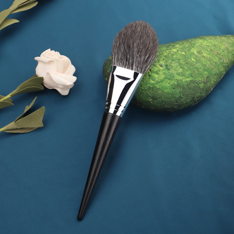 CHICHODO Makeup Brush-Luxury Ebony Handle Natural Hair 41Pcs Brushes Series-002Fox+Goat Hair Powder Brush Beauty Makeup Tools