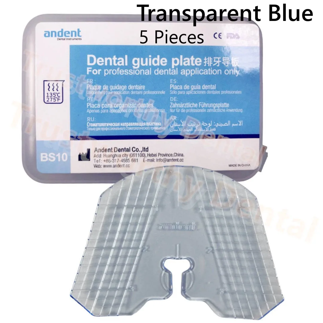 5pcs Dental Guide Template Plate Complete Denture Teeth Arrangement Articalutor