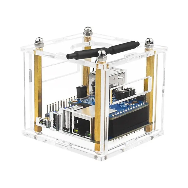 A85P Acrylic EnclosureMountable Expansion BoardFan CoolingTemperature Reduction with Fan with Heat Sink for Orange Pi Zero3