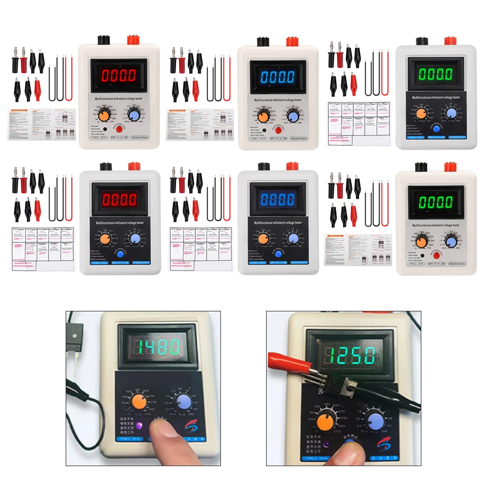 DC 50-3700V IGBT Transistor Tester Withstand Voltage Capacity Meter For NIMOS PMOS Triode Thyristor LED Varistor Testing Tool