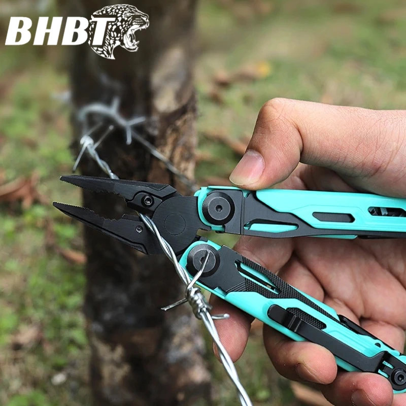 BHBT 17 in 1 Multitool Pliers Portable Scissors Saw Blade EDC Multi Tool Outdoor Survival Folding Multi-functional Tool