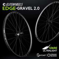 ELITEWHEELS EDGE 2.0 Gravel Wheels Ultralight 1260g 700C Carbon Wheelset Disc Brake Hookless 30mm*25mm Center Lock