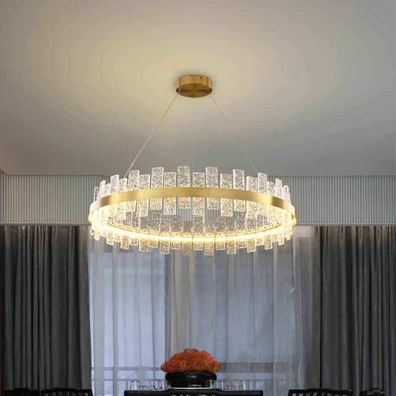 

Hot Sale Crystal Chandelier Ring Led Pendant Light Dining Room Bedroom Hotel Cristal Suspension Luminaire Lustre De Salon Lamp