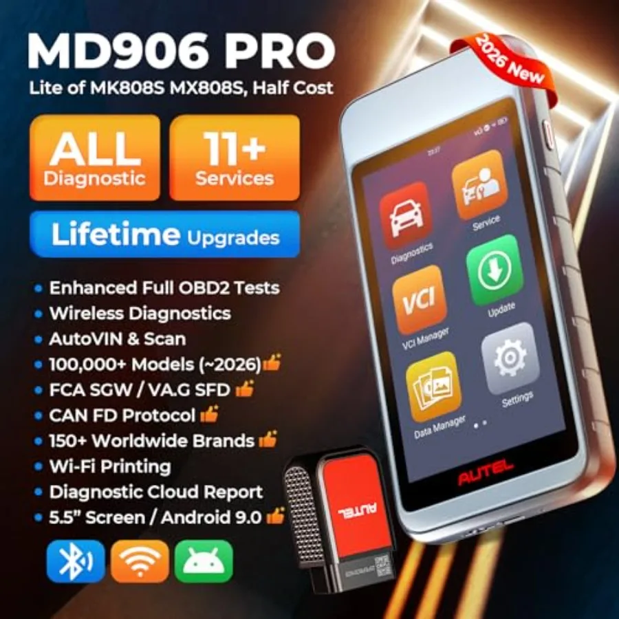OBD2 Scanner MaxiDiag MD906 PRO MD906PRO, All Systems Car Scanner Diagnostic Tool, Same as MD909 PRO BT Lite of MaxiCOM MK808S view 2