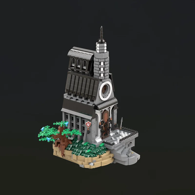 نموذج المشهد الشهير Moc بناء الطوب وحدات كاتدرائية القلعة نموذج التكنولوجيا كتل عيد الميلاد لتقوم بها بنفسك لعبة هدايا البناء #2