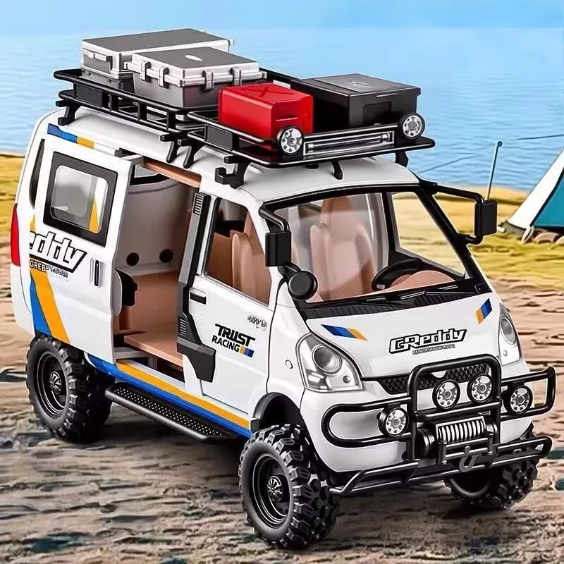 

1:24 Wuling Off road Version Alloy Truck Model Diecasts Metal Modified Off-road Vehicles Car Model Sound and Light Kids Toy Gift