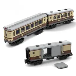 Bloques de construcción de cabaña de tren para niños, juguete para armar coche de Ciudad de ladrillos, serie Emerald Night, ideal para regalo, código 10194