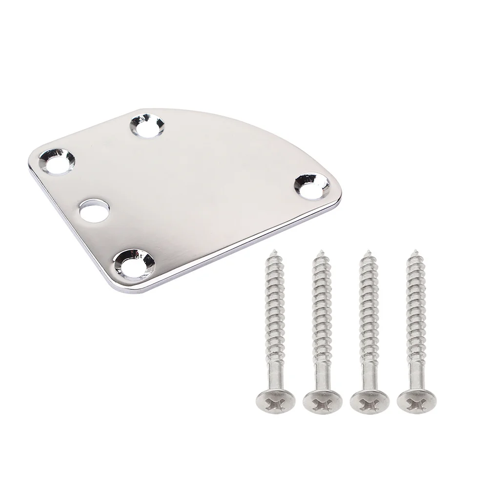 

Triangle 5 Holes Electric Guitar Neck Plate Bass Neck Strength Connecting Board Joint Plate Black Advanced Screws Included Easy
