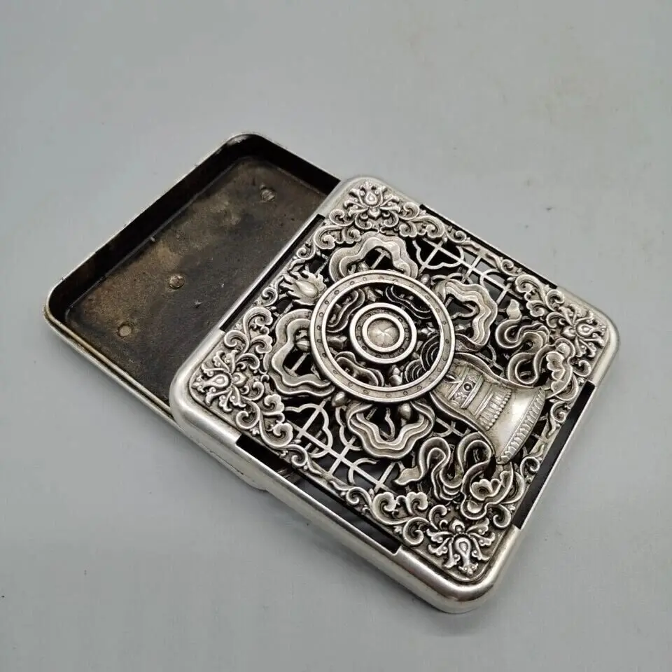 Sterling Silver Ornate Etched Carving Incense Burner Aromatherapy Box Antique