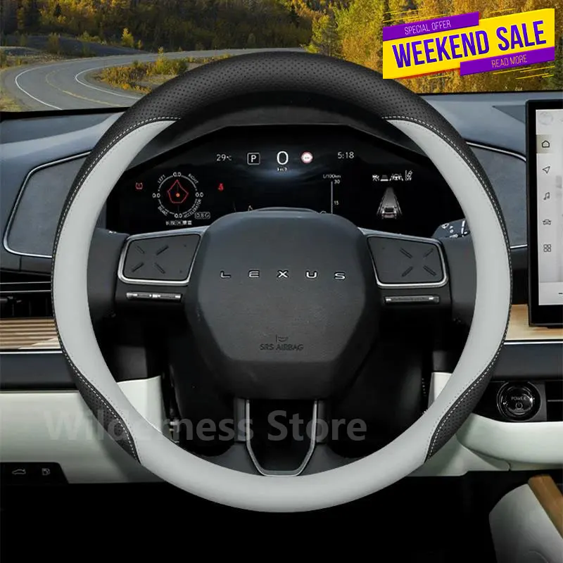 Leather Steering Wheel Cover For Lexus ES200 ES300h RX300 RX350h NX UX TX LX600 LM GX LS TXL VX Series 2025 interior Accessories