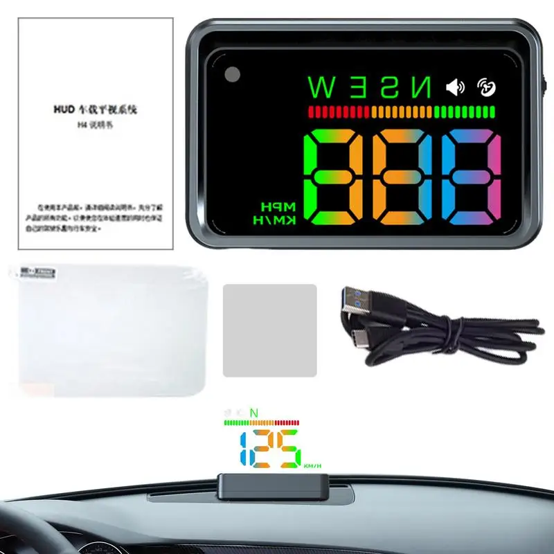 

Car HUDHead Up Display Plug And Play Multipurpose Heads Up Display Automotive HUD Display With Alarm Function For Trucks Bus