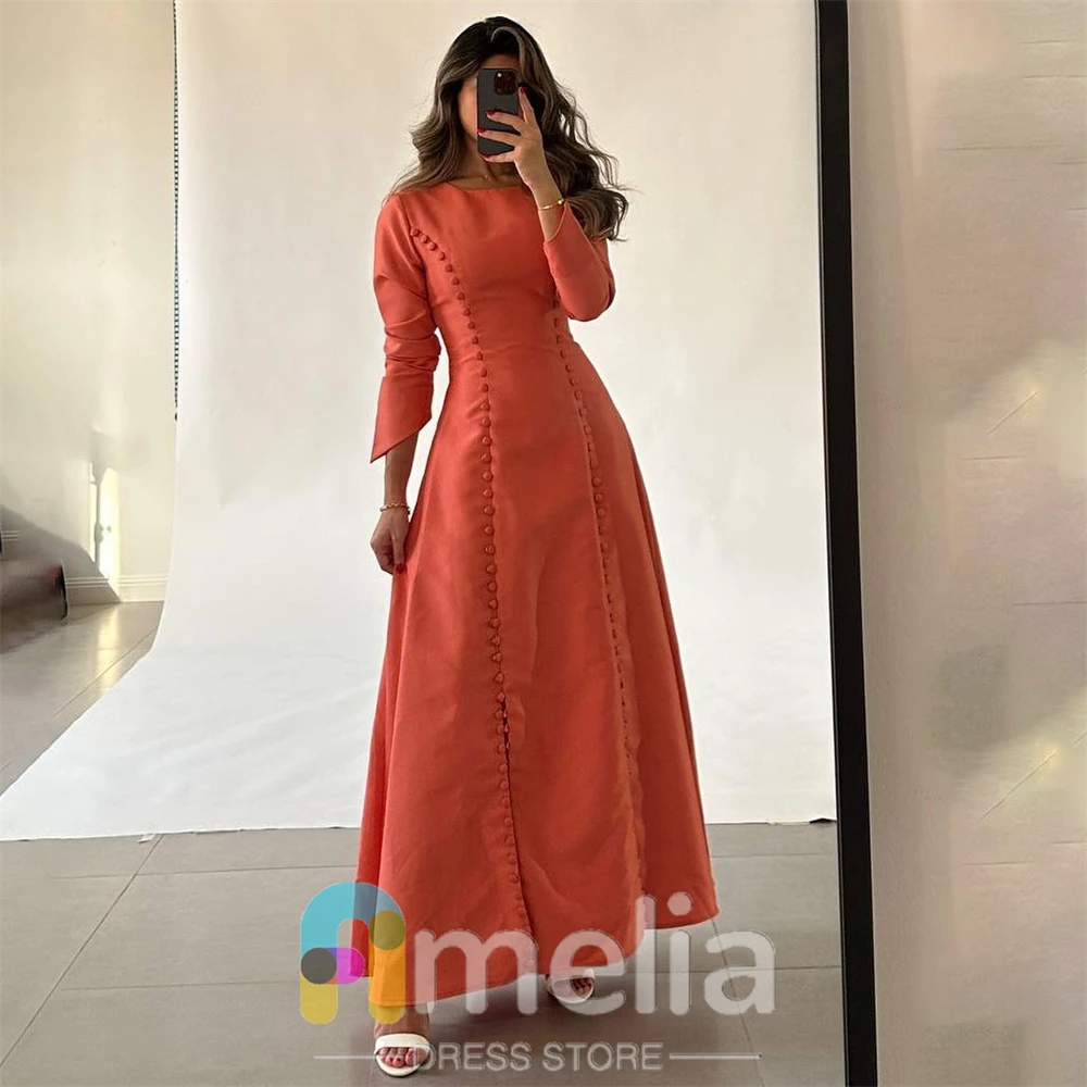 Amelia Elegant Party dresses Woman O Neck A-Line Evening Prom Dresses for Special Occasions Long Formal Gowns For Dubai 2024