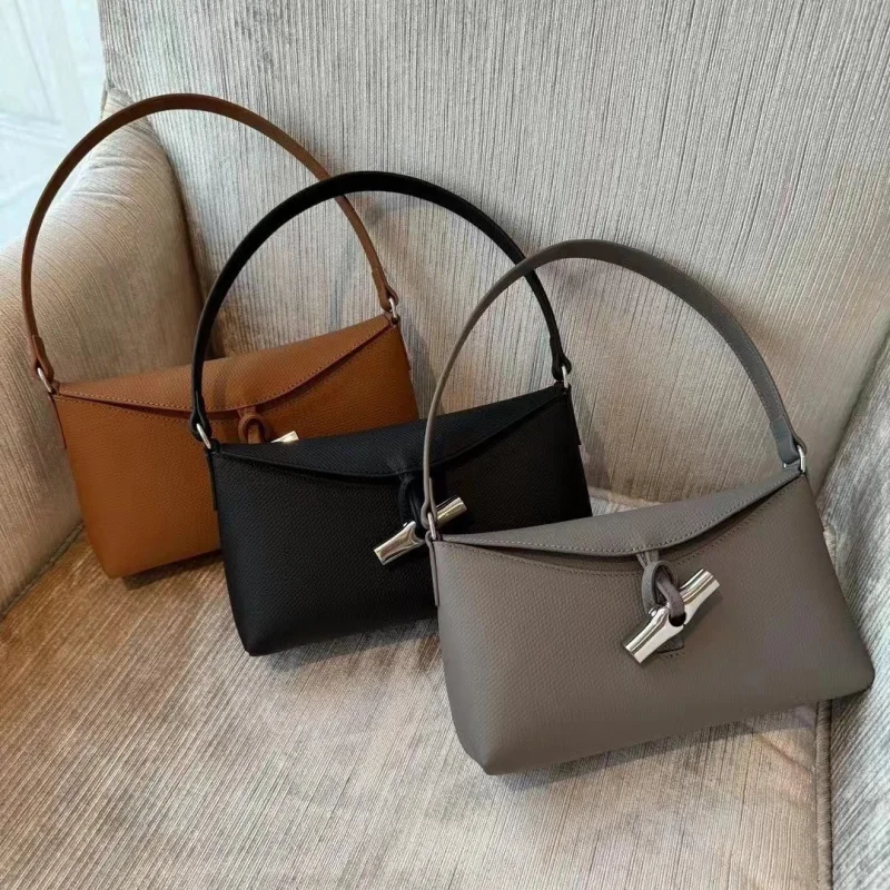 2024 new Longxiang luxury top design women's bag versatile hobo tote one-shoulder underarm bag