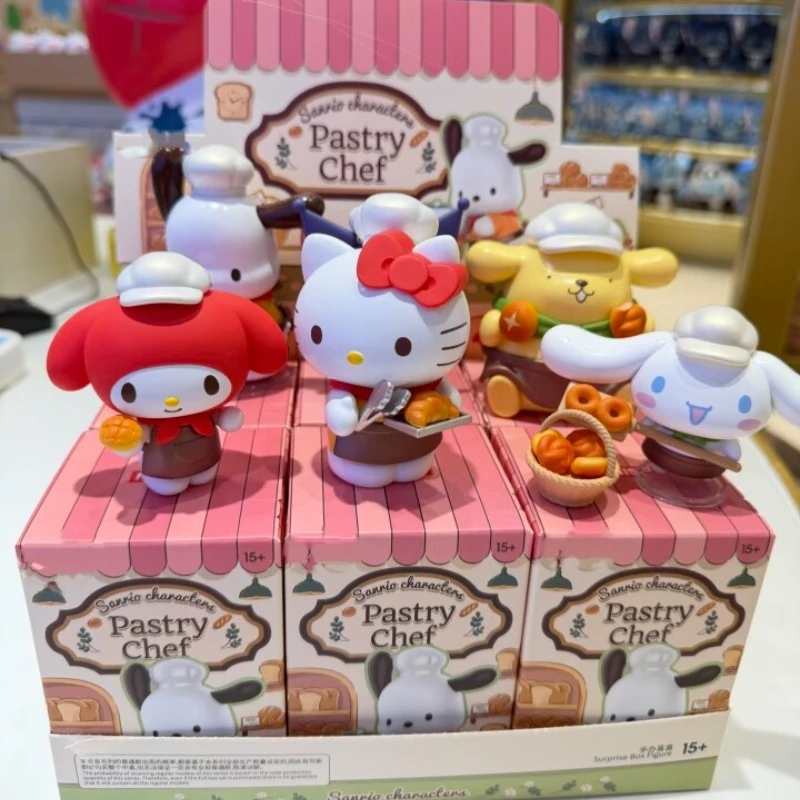 

Sanrio Pastry Chef Series Blind Box Action Figure Mystery Box Anime Figurine Desk Model Blindbox Surprise Toys