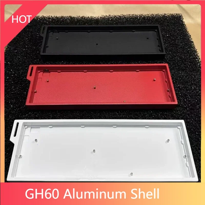 NEW Gh60 Case Aluminium Alloy Keyboard Shell Custom Gaming 60% Mechanical Keyboard Case for Wooting60 Mojo60 Xr60 Hm66 CNC Shell