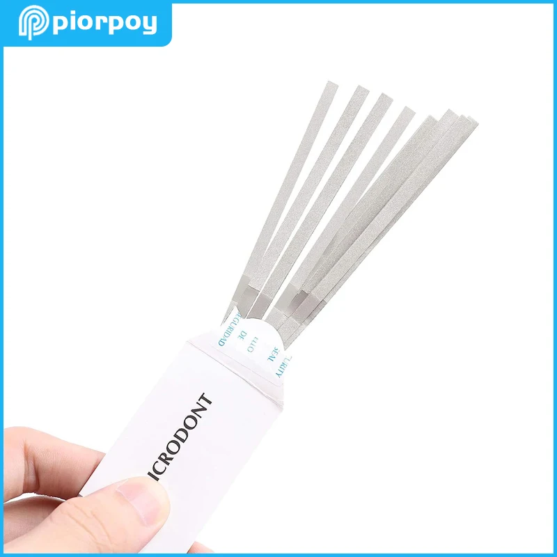 PIORPOY 12 Pcs Dental Metal Polishing Strips Double Single Side Finishing Strips Sanding Grinding Teeth Abraive 4 Mm Oral Care