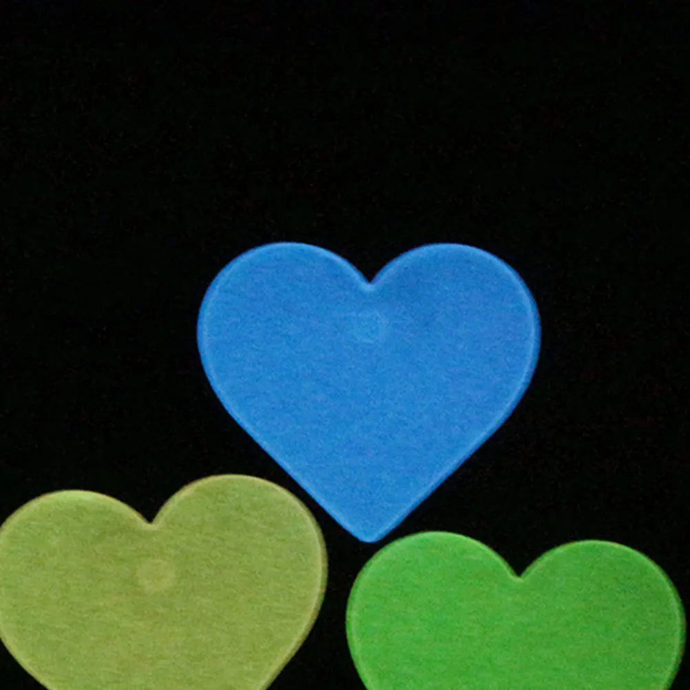 

200Pcs Fluorescent Heart Glow in Dark Decorative Wall Stickers Loving Heart Decals for Nursery Childrens Room Bedroom Decor