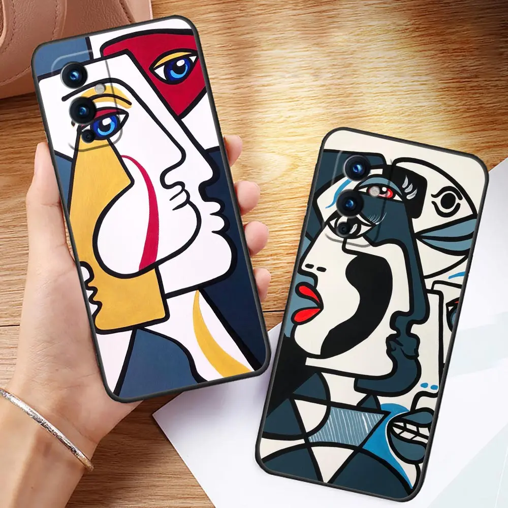 Funda Case For Oneplus 9 8 8T 7 7T 6 6T 5T ACE 2V NORD CE 2 3 LITE N10 N100 5G Pro Case P-Picasso Abstract Art Painting Graffiti