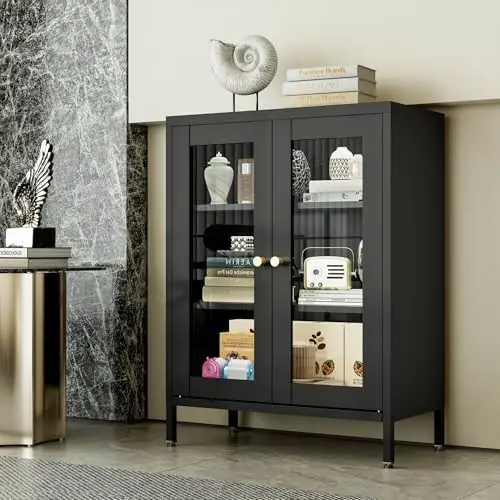Small Display Cabinet with Glass Doors, 12