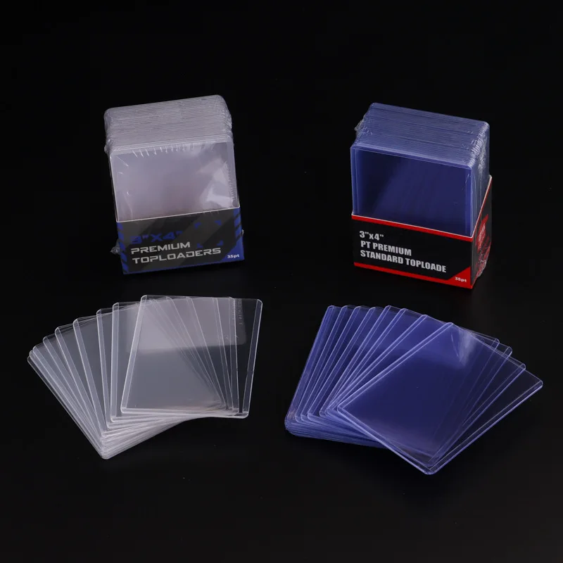 35PT Protective Film Clear Card Holder Hard Plastic Card Sleeves Holder for Baseball Card Sports Cards Holder Idol Photo