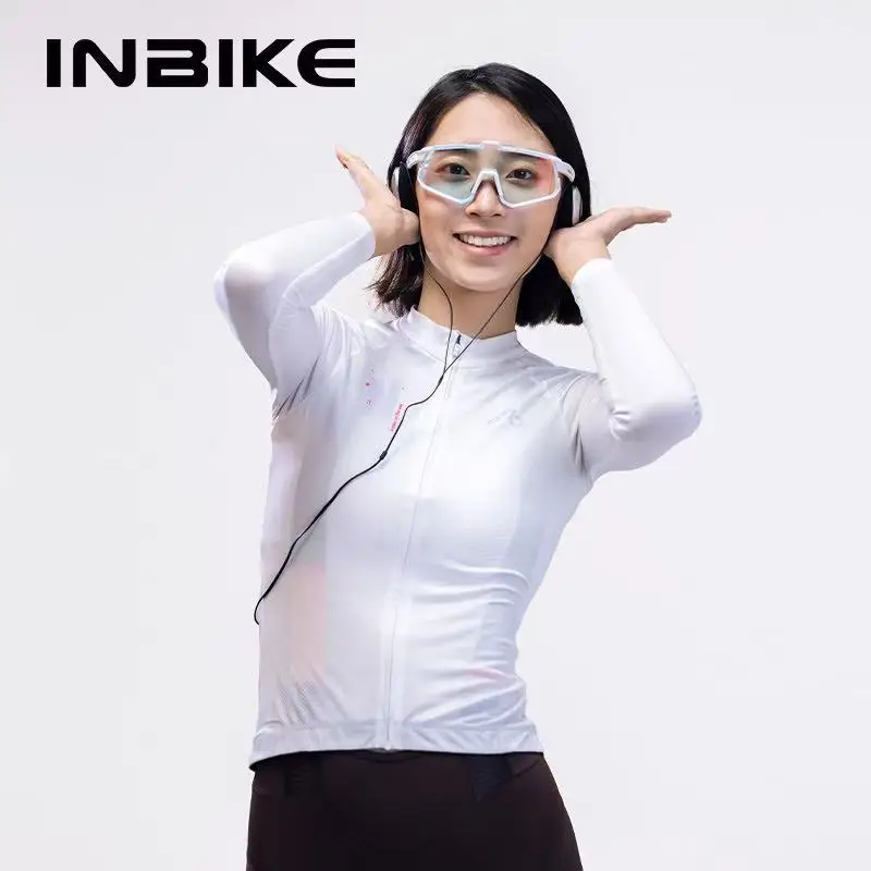 

INBIKE Women's Spring Summer Long Sleeve Cycling Jersey UV Protection Lightweight Cycling Clothes For Sport Bicycle Enthusiasts