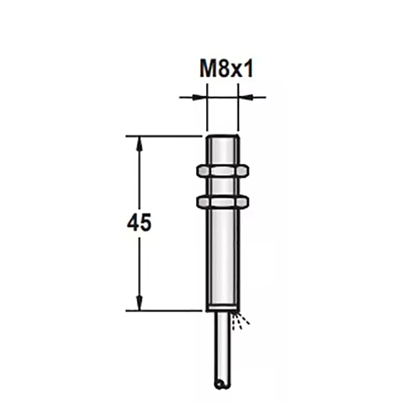 KJT M8 Sn 1mm Flush strong acid and alkali corrosion resistant capacitive proximity switch sensor non-metallic induction switch