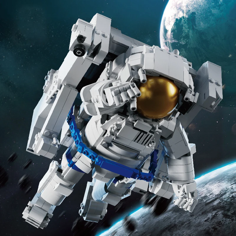 Space Astronauts Building Blocks Spaceman Exploring Robot Adventure Model Action Figure Bricks Educational Assembly Toy Kid Gift