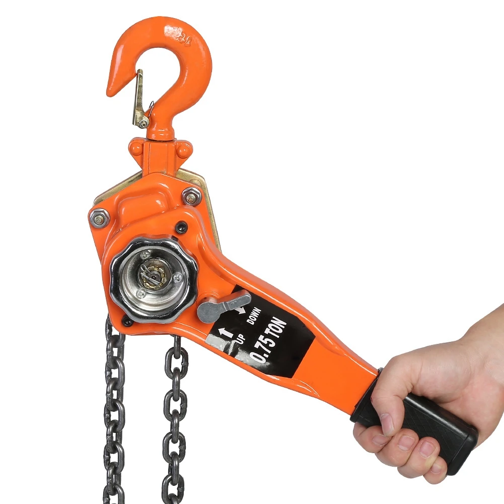 

0.75t Orange Color Chain Block Hoist Ratchet Hoist Ratchet Lever Pulley Lifting 3meters