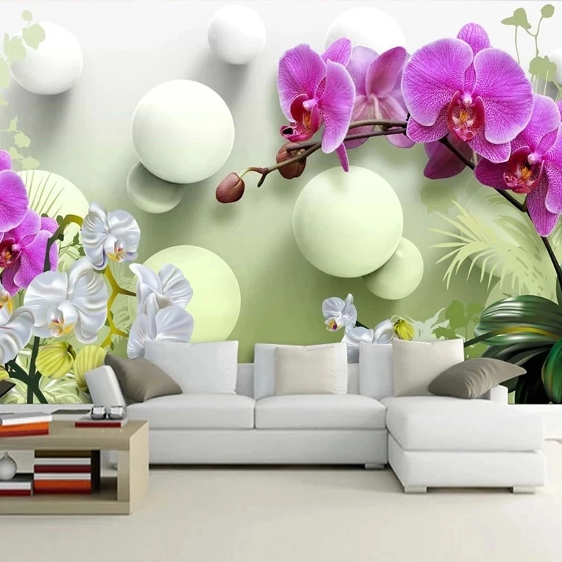 Customized Wallpaper 3D Ball Flower Modern Bedroom Mural Living room sofa TV background wall restaurant study Hotel wall fabric