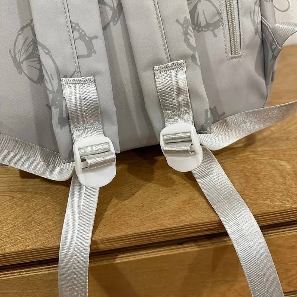 Tragbarer kleiner Schmetterlingsrucksack im koreanischen Stil, einfarbig, mit Reißverschluss, Schultertasche, Handtasche, Fitness-Freizeitrucksack für Outdoor-Aktivitäten. – Detail 5